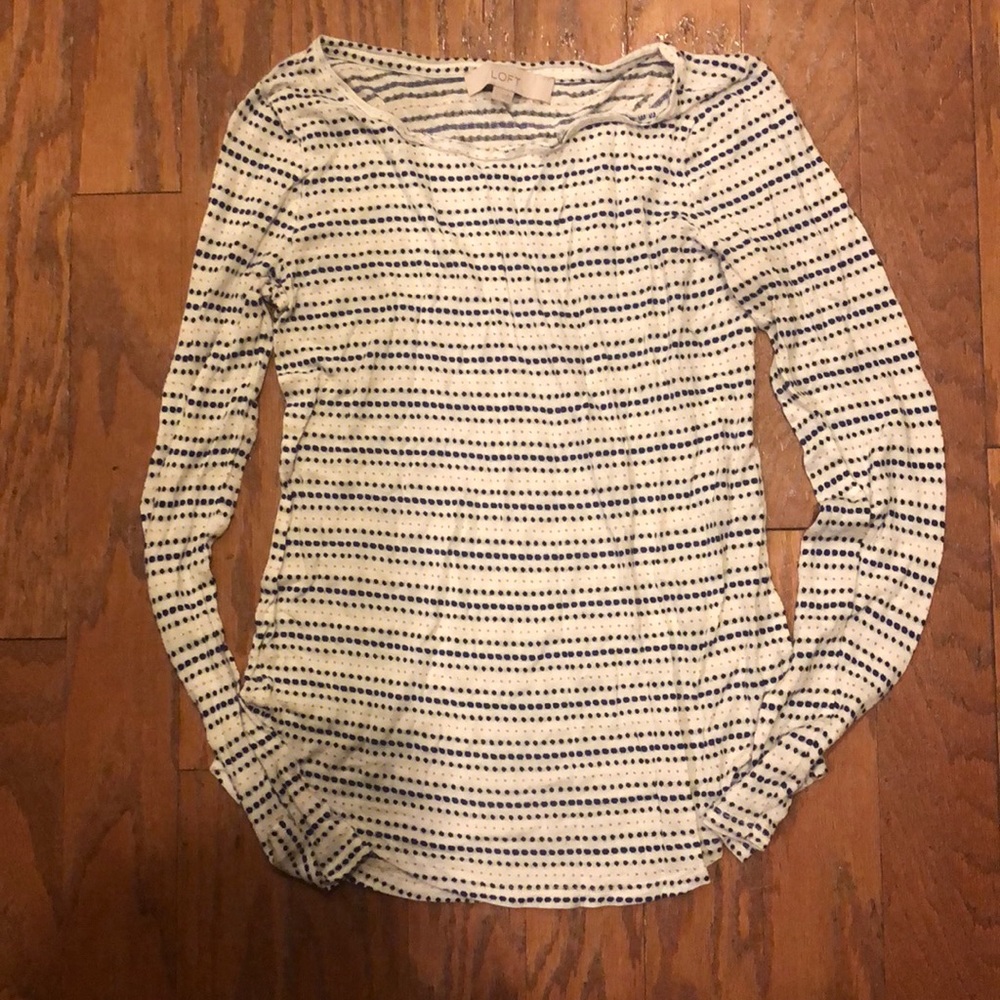 Loft polka dots long sleeve top